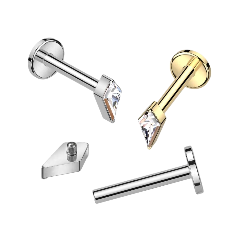 Spearhead Titanium Flatback Stud