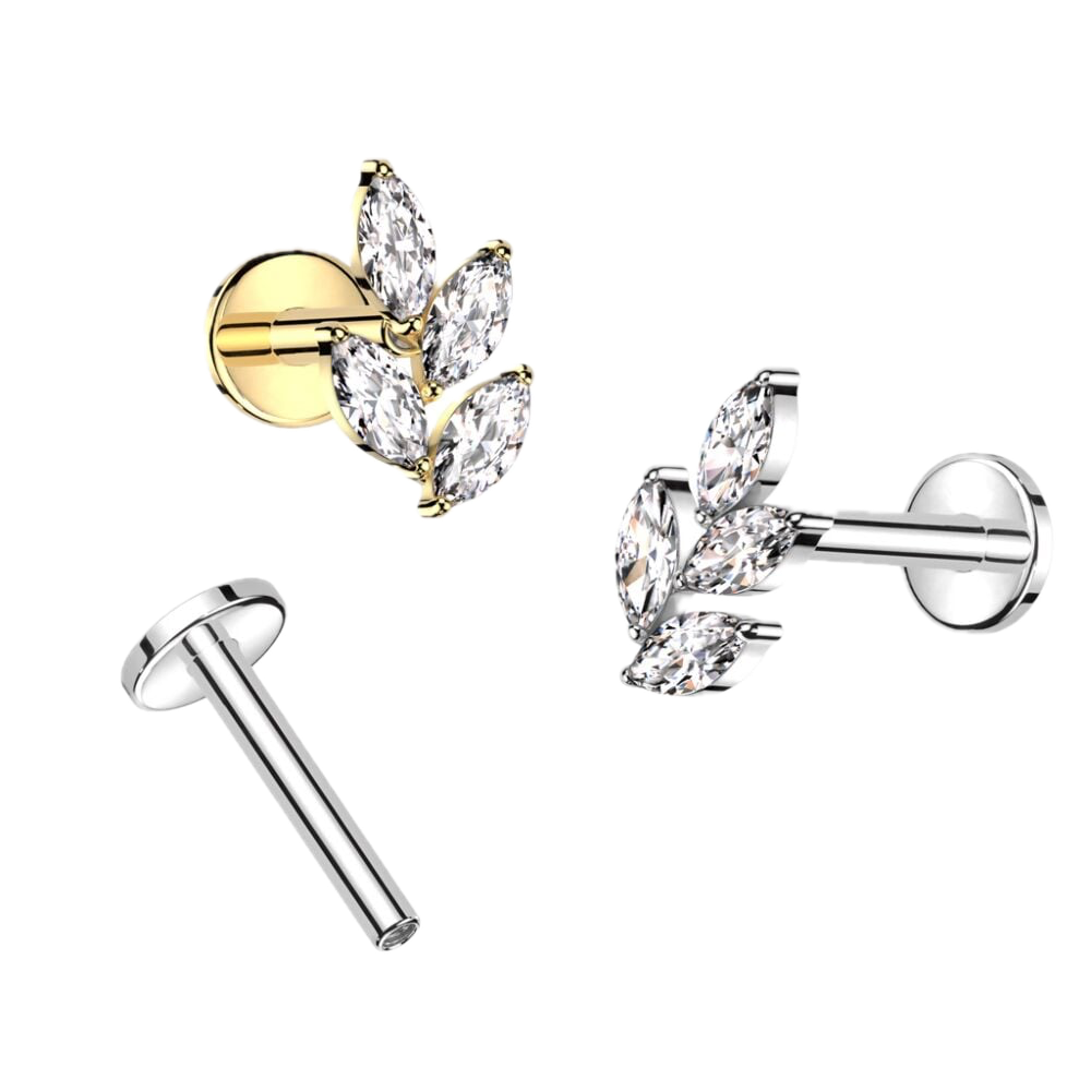 Petal Spark Titanium Flatback Stud