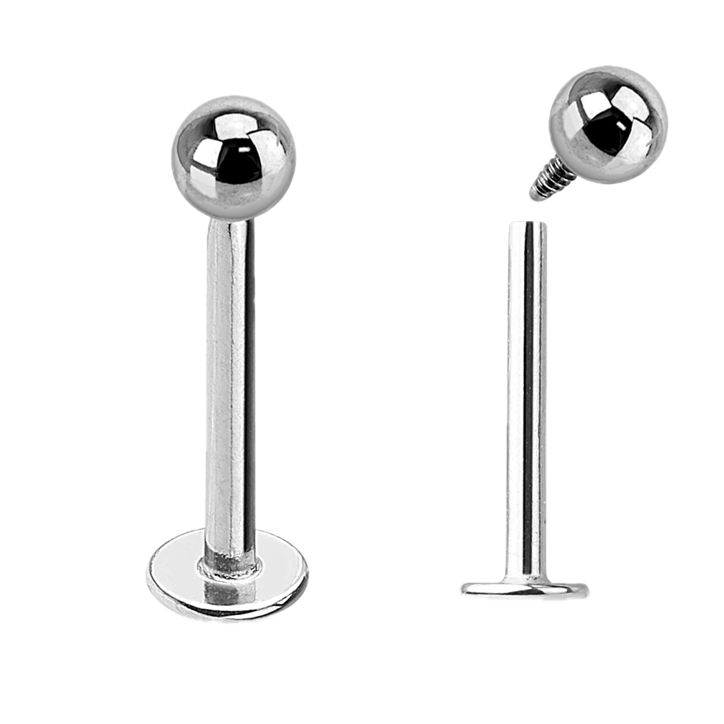 Simple Ball Titanium Flatback Stud